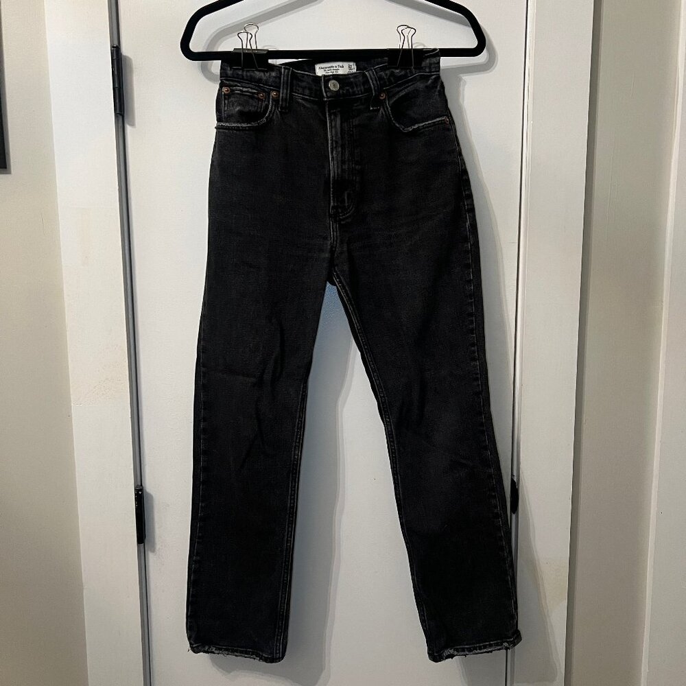 Abercrombie & Fitch Black Straight Leg Jeans